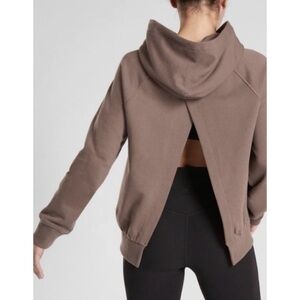 Athleta Slit Back Moonrise Hoodie in Purple Brown